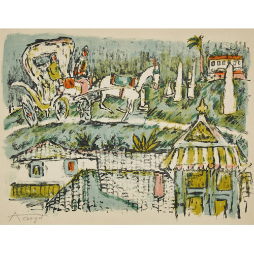 ALOIS CARIGIET : Kutschenfahrt (DOBIASCHOFSKY AUKTIONEN AG)