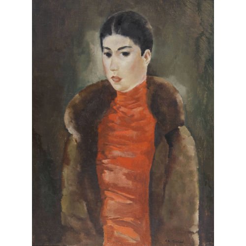 RODOLPHE TH�OPHILE BOSSHARD : 'Portrait de Mlle Y.B.' (DOBIASCHOFSKY AUKTIONEN AG)
