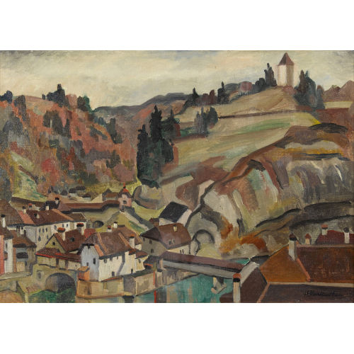 LOUIS JOSEPH VONLANTHEN : 'Le Gott�ron et le pont de bois' (DOBIASCHOFSKY AUKTIONEN AG)