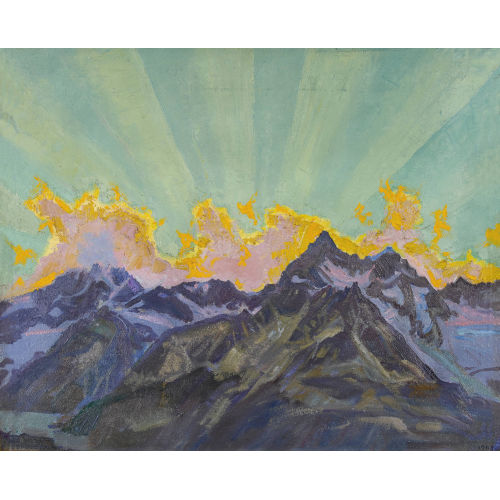 CHARLES L′EPLATTENIER : 'Gabelhorn - nuages du soir' (DOBIASCHOFSKY AUKTIONEN AG)