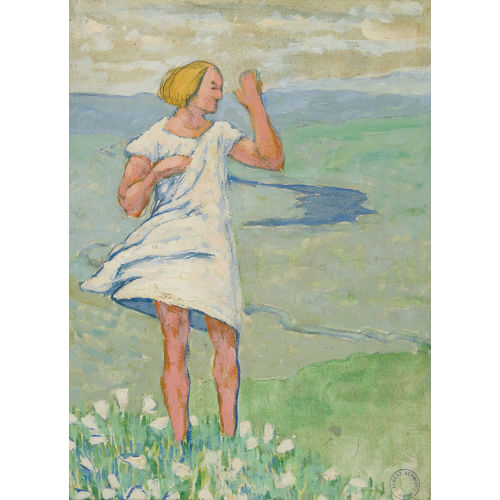 ALBERT SCHMIDT : Frau im Wind (DOBIASCHOFSKY AUKTIONEN AG)