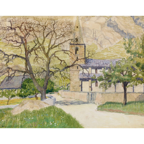 CHARLES-CLOS OLSOMMER : 'L′�glise et la cure d′Ardon' (DOBIASCHOFSKY AUKTIONEN AG)