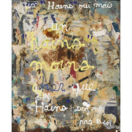 BEN (EIGTL. VAUTIER VAUTIER : 'Un Hains oui mais un 'Hains' moins cher que 'Hains' sign� par Ben' (DOBIASCHOFSKY AUKTIONEN AG)