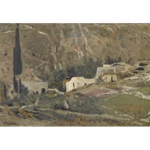 VICTOR SURBEK : Landschaft mit Zypresse (DOBIASCHOFSKY AUKTIONEN AG)