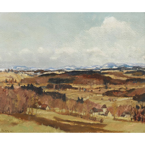 RUDOLF M�LLER : Landschaft bei Siviriez (DOBIASCHOFSKY AUKTIONEN AG)