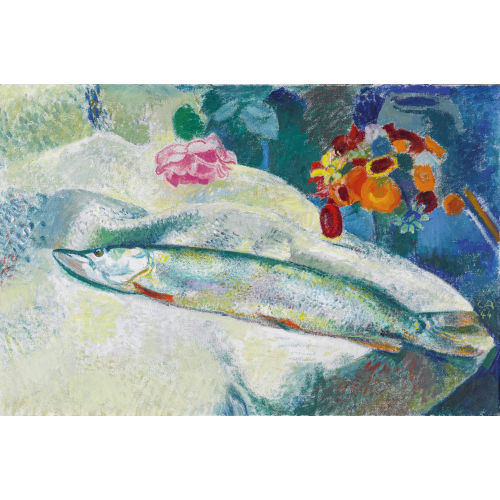 CUNO AMIET : Stillleben mit Hecht (DOBIASCHOFSKY AUKTIONEN AG)
