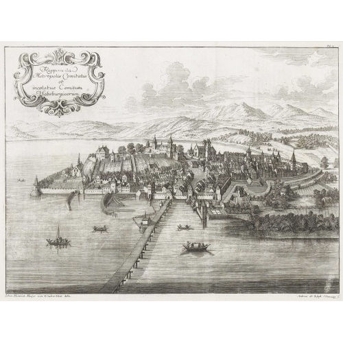 JOHANN HEINRICH MEYER : 'Rapperswila Metropolis Comitatus et incolatus Comitum Habsburgicorum'. (DOBIASCHOFSKY AUKTIONEN AG)