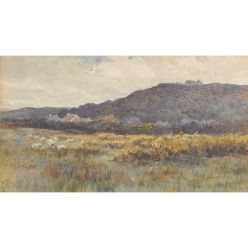RICHARD WANE : Landschaft mit Weiler (DOBIASCHOFSKY AUKTIONEN AG)