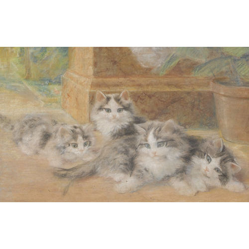 BURKHARD (GEN. KATZEN-FLURY) FLURY : Katzenfamilie (DOBIASCHOFSKY AUKTIONEN AG)