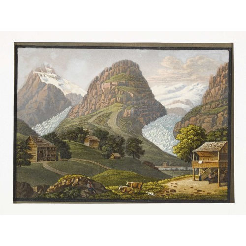 JOHANN PETER LAMY : 'Vue des glaciers superieurs et inferieurs du Grindelwald Canton de Berne' (DOBIASCHOFSKY AUKTIONEN AG)