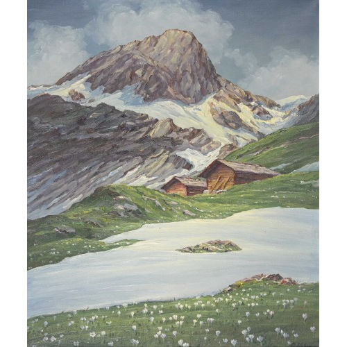AUGUST WEBER : Vorfr�hling in den Bergen (DOBIASCHOFSKY AUKTIONEN AG)