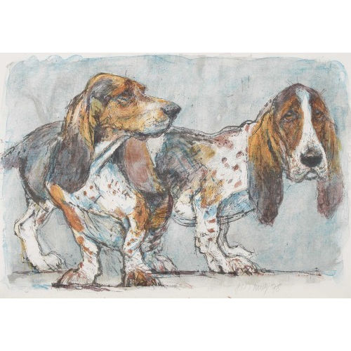 FRITZ HUG : Basset Hounds (DOBIASCHOFSKY AUKTIONEN AG)