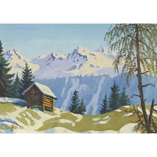 FRED STAUFFER : Schneeschmelze in den Bergen (DOBIASCHOFSKY AUKTIONEN AG)