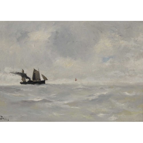 FRANK-MYERS BOGGS : Meerespartie mit Segeldampfer (DOBIASCHOFSKY AUKTIONEN AG)
