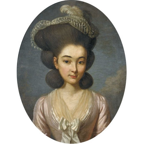 SIGMUND FREUDENBERGER : 'Brustbildnis von Catherine Henriette Haller, verheiratete von Tscharner' (DOBIASCHOFSKY AUKTIONEN AG)