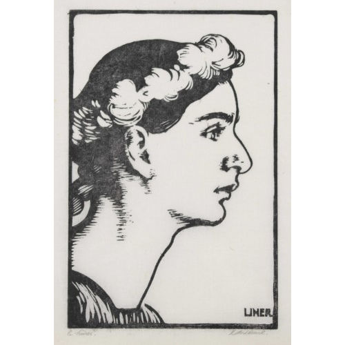CARL AUGUST LINER : M�dchen mit Blumenkranz im Haar (DOBIASCHOFSKY AUKTIONEN AG)