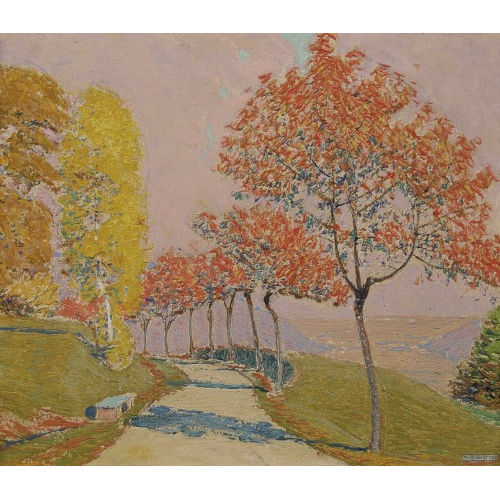 JEAN PHILIPPE �DOUARD ROBERT : 'Macolin. La route des Cerisiers' (DOBIASCHOFSKY AUKTIONEN AG)