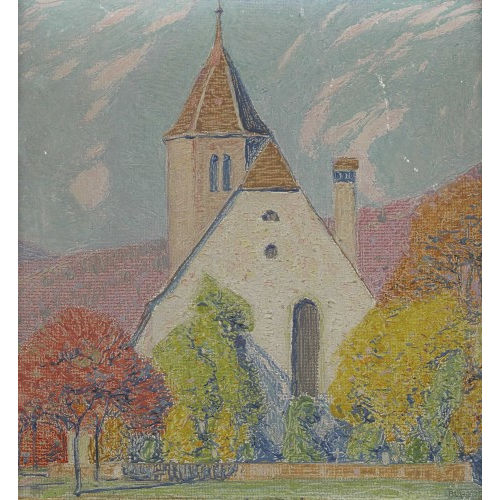 JEAN PHILIPPE �DOUARD ROBERT : 'Orvin. Un petit temple au soleil' (DOBIASCHOFSKY AUKTIONEN AG)