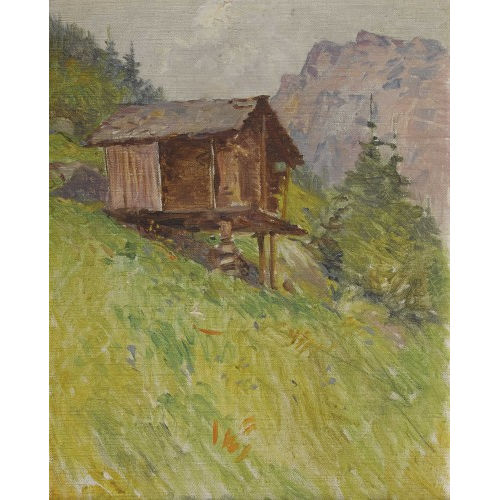 JULES GACHET : Stadel im Wallis (DOBIASCHOFSKY AUKTIONEN AG)
