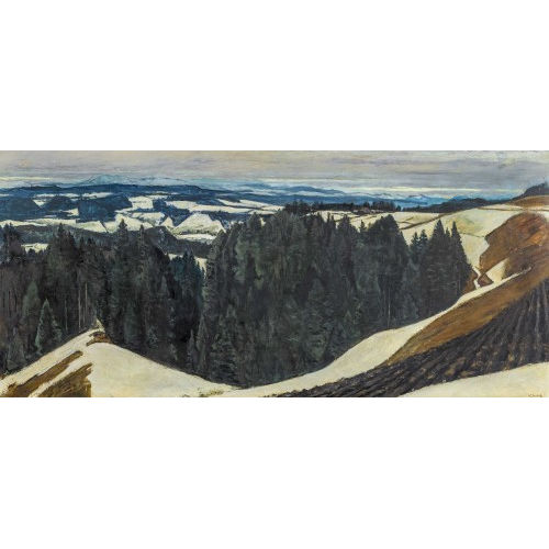 VICTOR SURBEK : Emmentaler Landschaft im Vorfr�hling (DOBIASCHOFSKY AUKTIONEN AG)