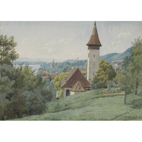WILHELM BERNHARD BENTELI : Leissigen am Thunersee (DOBIASCHOFSKY AUKTIONEN AG)