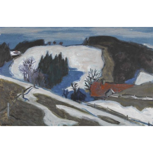 FRED STAUFFER : Vorfr�hlingslandschaft bei Affoltern im Emmental (DOBIASCHOFSKY AUKTIONEN AG)