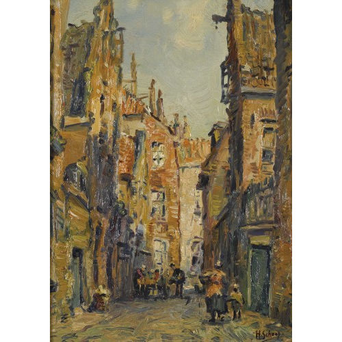 HENDRIK SCHAAP : Gasse in Rotterdam (DOBIASCHOFSKY AUKTIONEN AG)