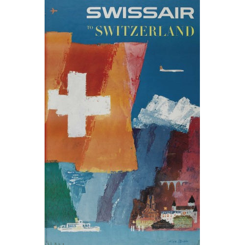 FRITZ B�HLER : 'Swissair to Switzerland' (DOBIASCHOFSKY AUKTIONEN AG)