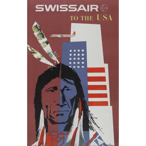 DONALD BRUN : 'Swissair to the USA' (DOBIASCHOFSKY AUKTIONEN AG)