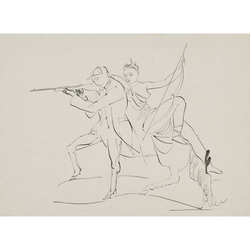 MAURICE BARRAUD : Kentaur mit weiblicher Figur (DOBIASCHOFSKY AUKTIONEN AG)