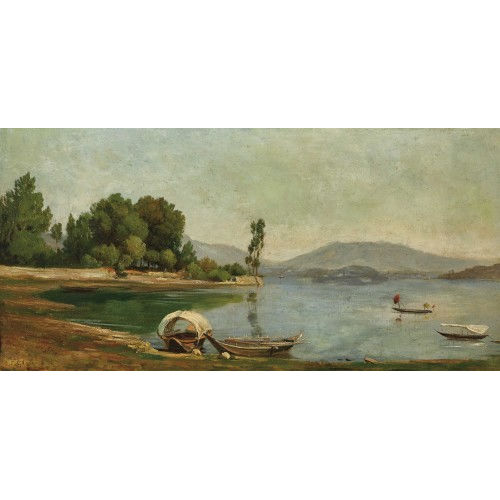 JEAN PHILIPPE GEORGE-JULLIARD : Sonnige Seeuferpartie (DOBIASCHOFSKY AUKTIONEN AG)