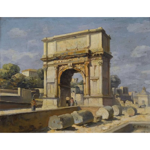 ERNST STACHE : Der Titusbogen auf dem Forum Romanum (DOBIASCHOFSKY AUKTIONEN AG)