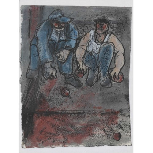 EMILIO RISSONE : 'Giocatori di bocce' (DOBIASCHOFSKY AUKTIONEN AG)