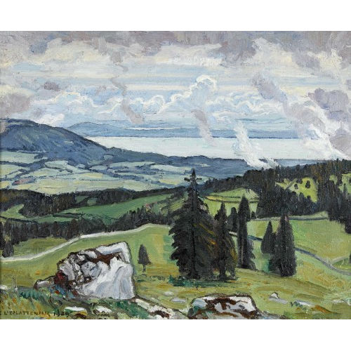 CHARLES L′EPLATTENIER : Val de Travers et Lac de Neuch�tel (DOBIASCHOFSKY AUKTIONEN AG)