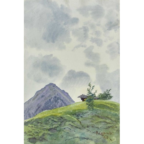 PLINIO COLOMBI : Sommerliche Berglandschaft (DOBIASCHOFSKY AUKTIONEN AG)