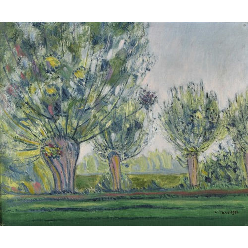 ALBERT TRACHSEL : Landschaft mit Weidenb�umen (DOBIASCHOFSKY AUKTIONEN AG)