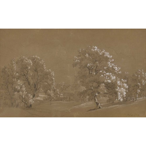 JEAN-ANTOINE LINCK : Landschaft mit B�umen und Bauernhaus (DOBIASCHOFSKY AUKTIONEN AG)