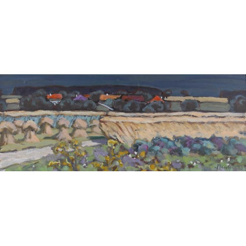 FRED STAUFFER : Sommerlandschaft mit Getreideschober (DOBIASCHOFSKY AUKTIONEN AG)