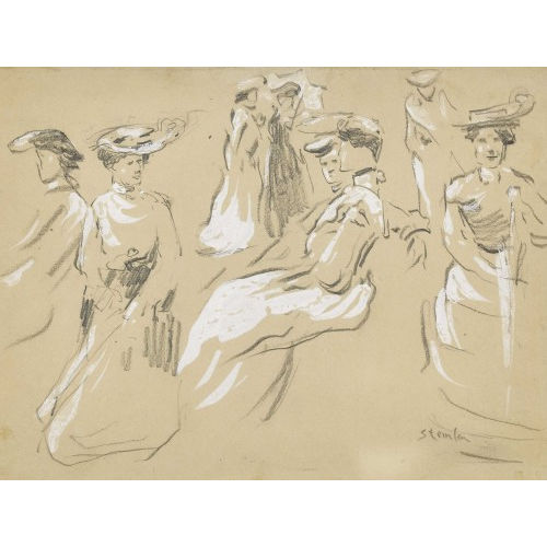 TH�OPHILE-ALEXANDRE STEINLEN : 'Sitzende Damen' (DOBIASCHOFSKY AUKTIONEN AG)