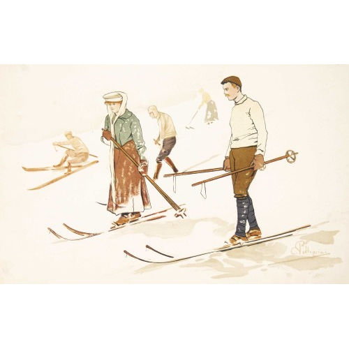 CARLO PELLEGRINI : Skifahrer (DOBIASCHOFSKY AUKTIONEN AG)