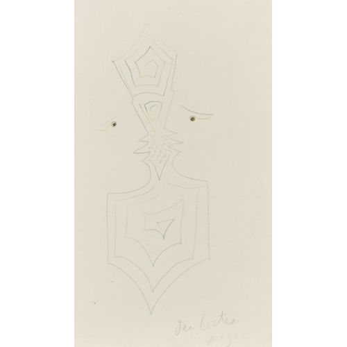 JEAN COCTEAU : 'Entre-profils aux arabesques' (DOBIASCHOFSKY AUKTIONEN AG)