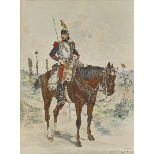 �DOUARD CASTRES : Officier � cheval (DOBIASCHOFSKY AUKTIONEN AG)