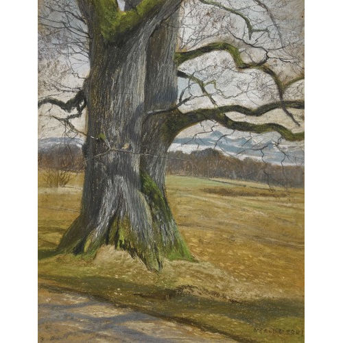 ANTON RECKZIEGEL : Herbstlandschaft mit einem Baum (DOBIASCHOFSKY AUKTIONEN AG)