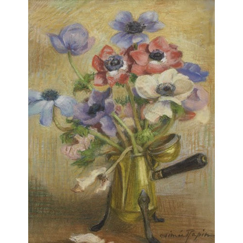 AIM�E RAPIN : Anemonen in Kaffekanne (DOBIASCHOFSKY AUKTIONEN AG)