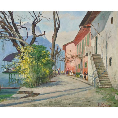 ROBERT KIENER : Uferpromenade von Caprino (DOBIASCHOFSKY AUKTIONEN AG)
