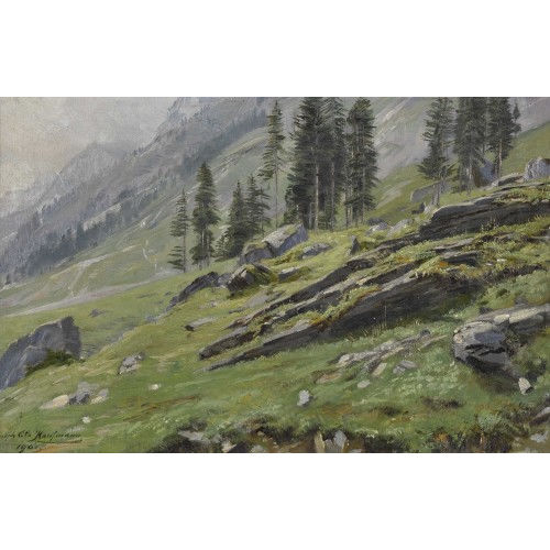 JOSEF CLEMENS KAUFMANN : 'Felsen im Brunnitale' (DOBIASCHOFSKY AUKTIONEN AG)