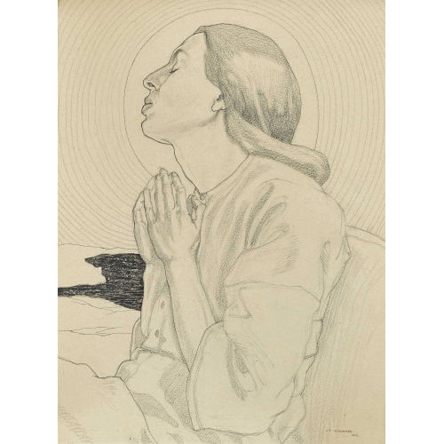 CHARLES-CLOS OLSOMMER : Femme en pri�re (DOBIASCHOFSKY AUKTIONEN AG)