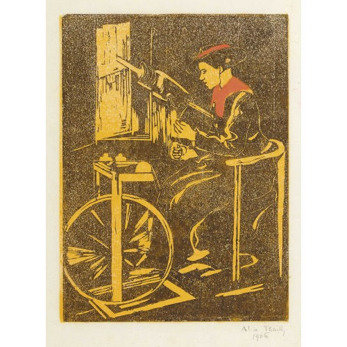ALICE BAILLY : Frau am Spinnrad (DOBIASCHOFSKY AUKTIONEN AG)