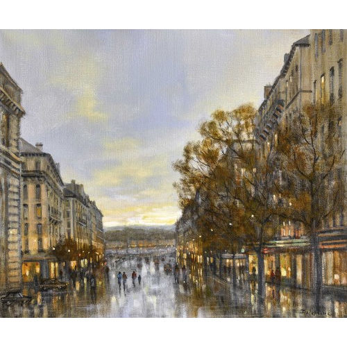 ROGER DELAPIERRE : 'Rue de Mont-Blanc � Gen�ve' (DOBIASCHOFSKY AUKTIONEN AG)