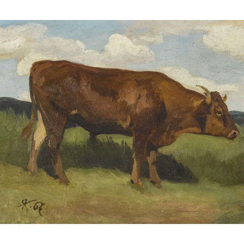 RUDOLF KOLLER : Rind auf der Weide (DOBIASCHOFSKY AUKTIONEN AG)